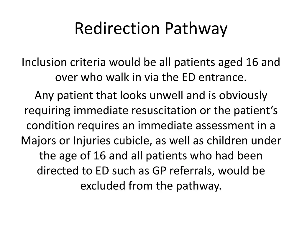 redirection pathway