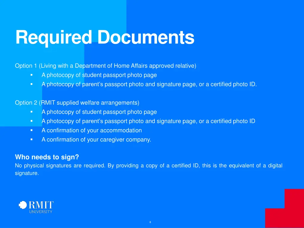 required documents