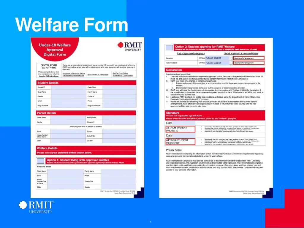 welfare form