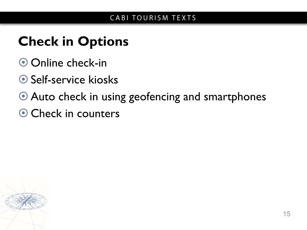 check in options