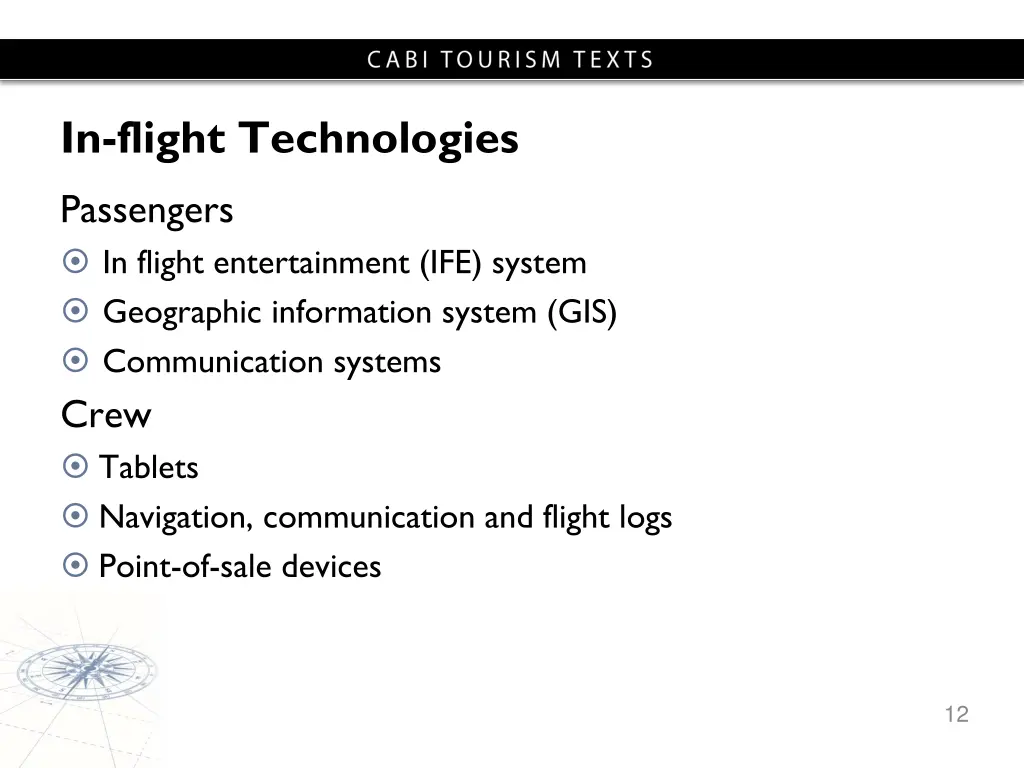 in flight technologies