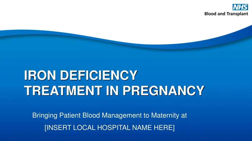 iron deficiency treatment in pregnancy