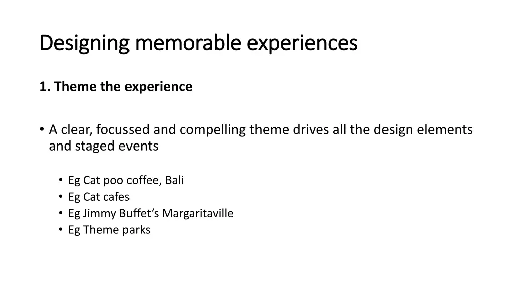 designing memorable experiences designing