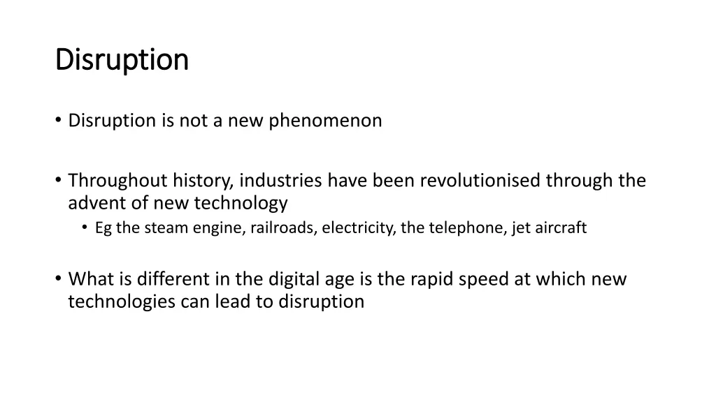 disruption disruption