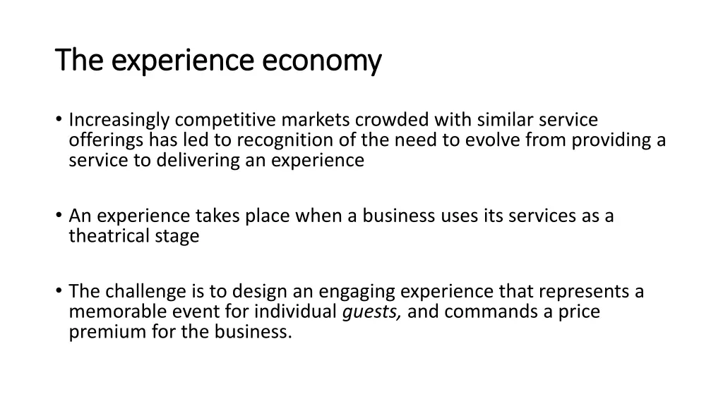 the experience economy the experience economy