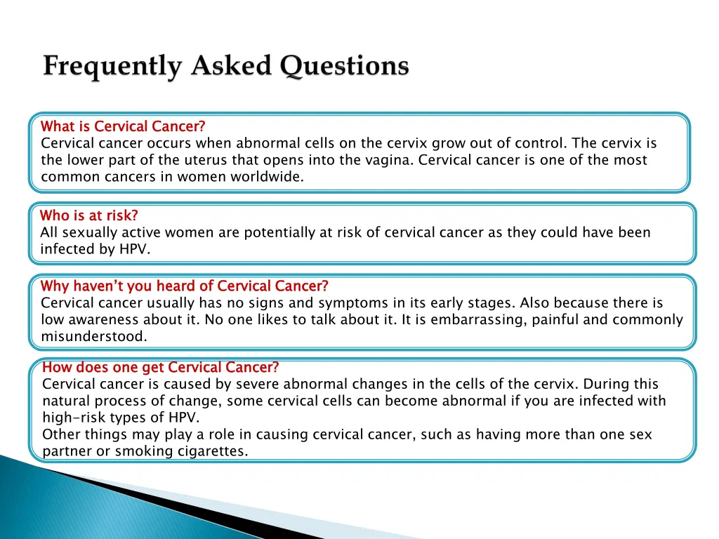 what is cervical cancer cervical cancer occurs