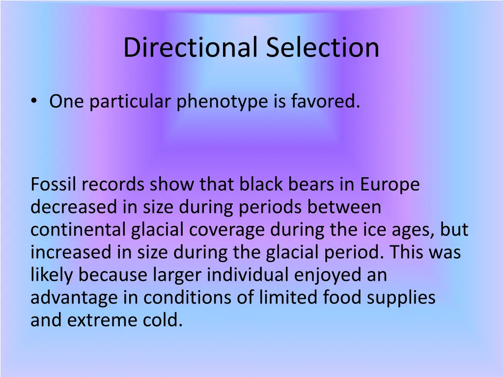 directional selection