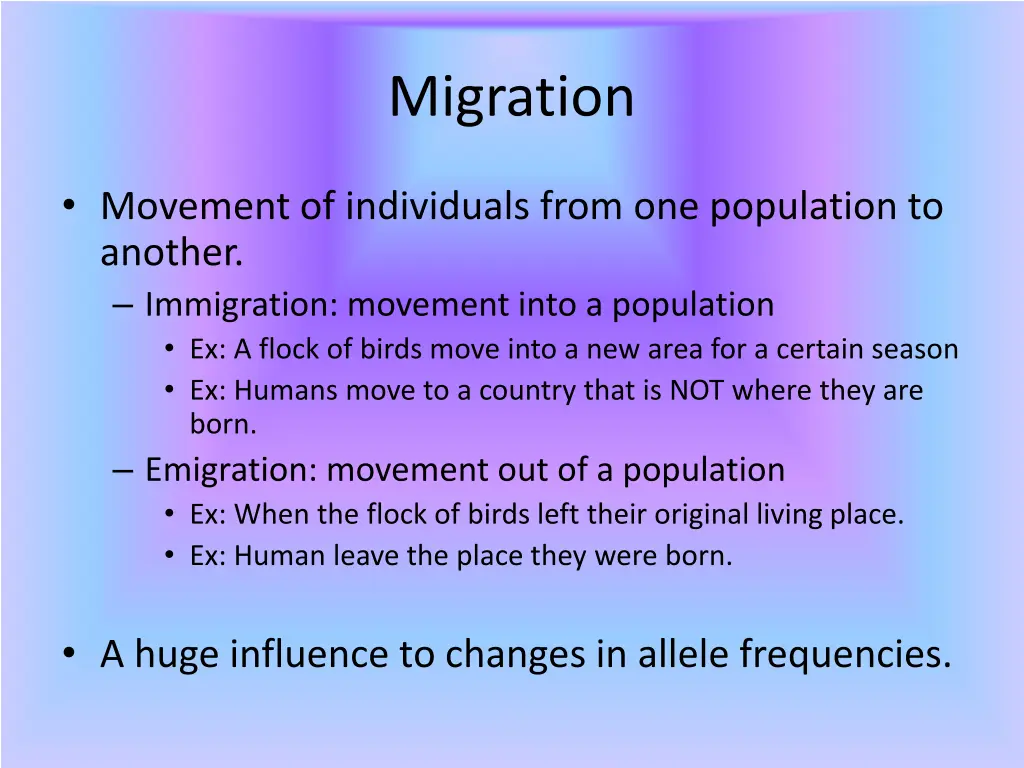 migration