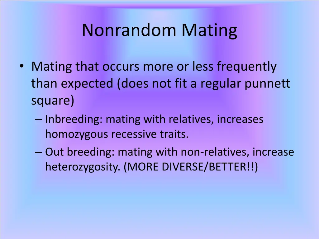 nonrandom mating