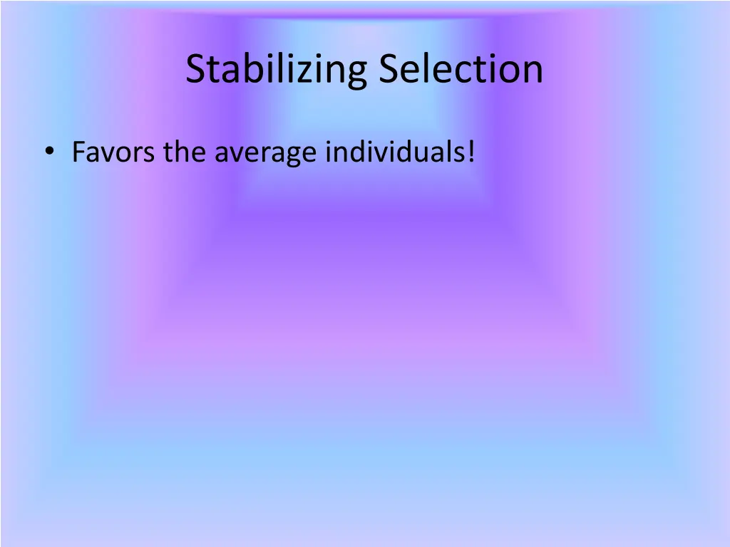 stabilizing selection