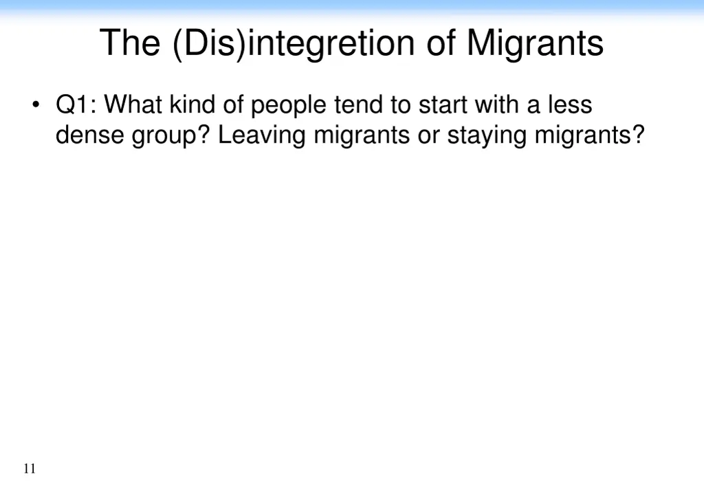 the dis integretion of migrants