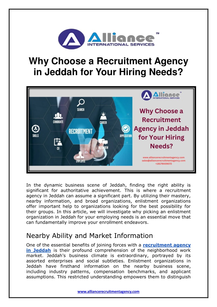 why choose a recruitment agency in jeddah