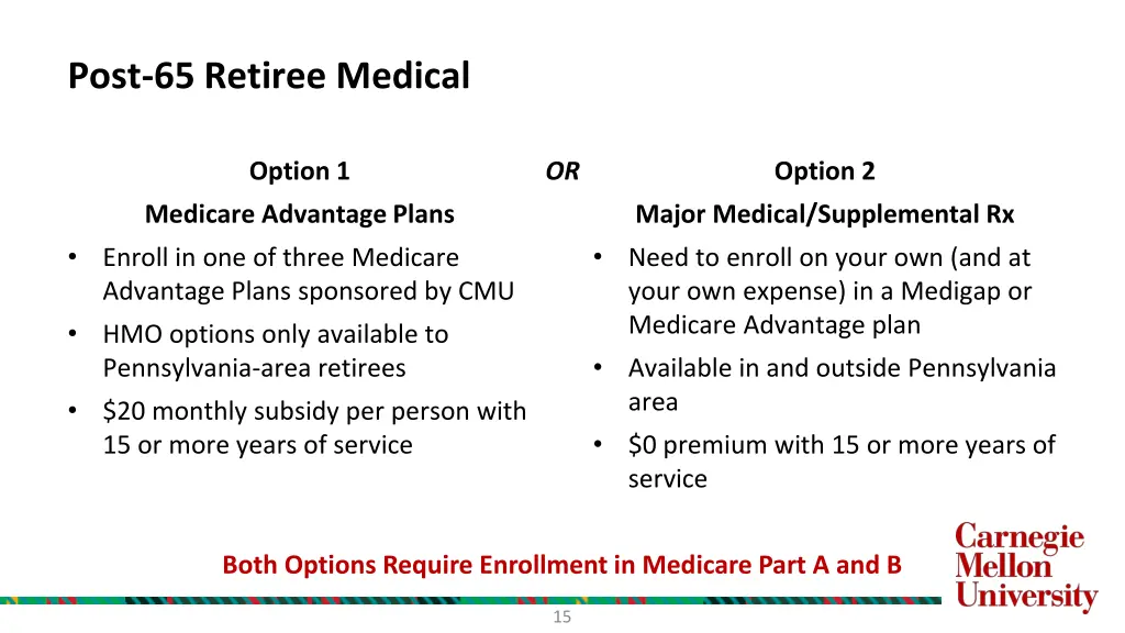 post 65 retiree medical