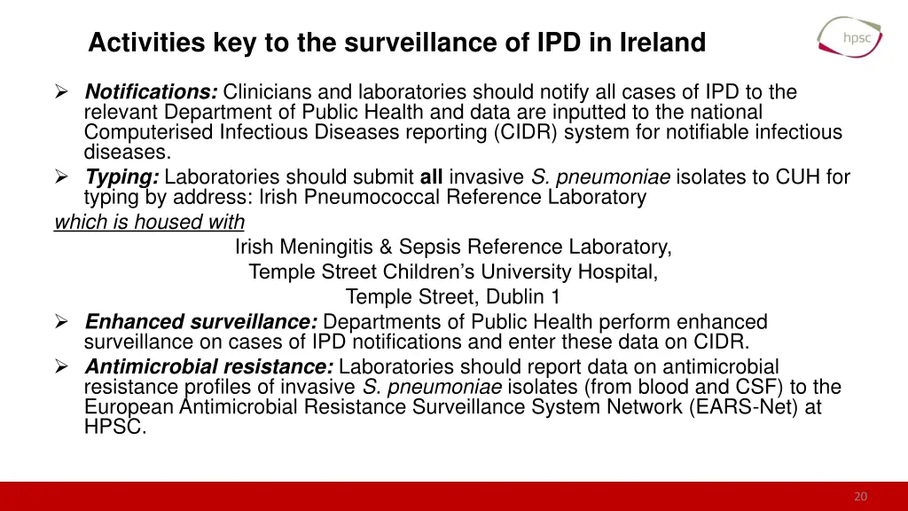 activities key to the surveillance