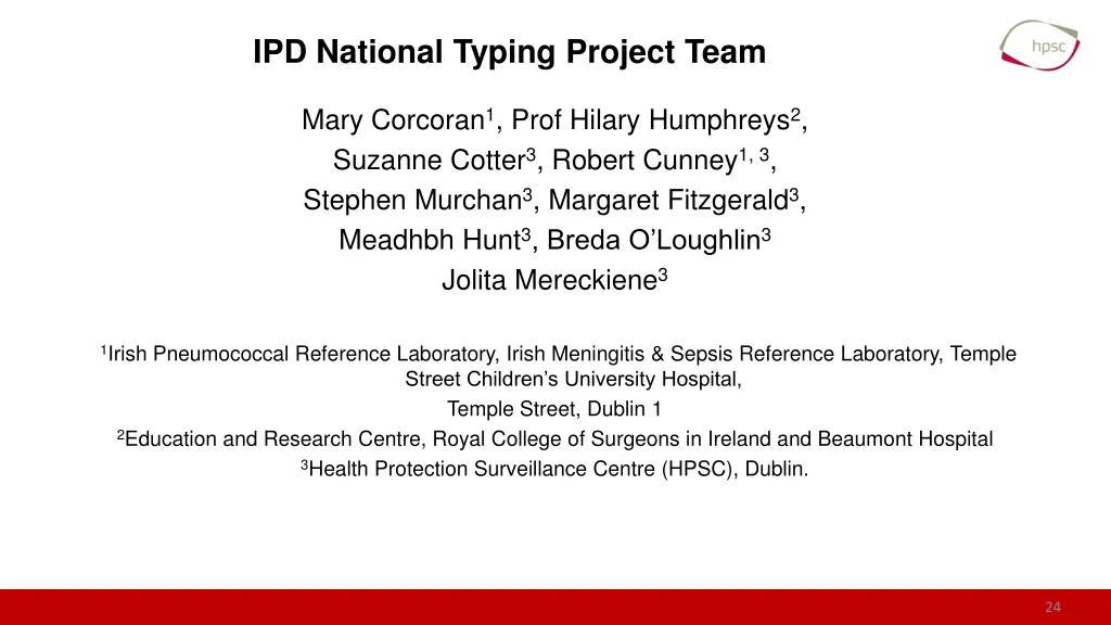 ipd national typing project team