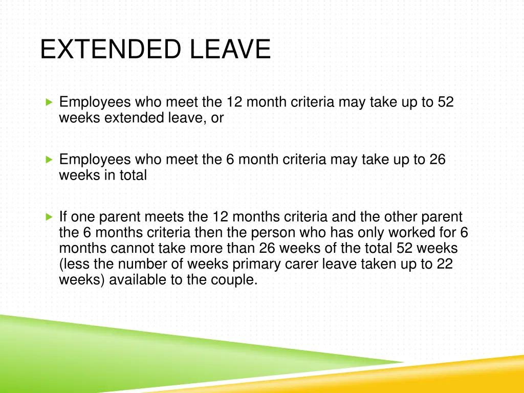 extended leave