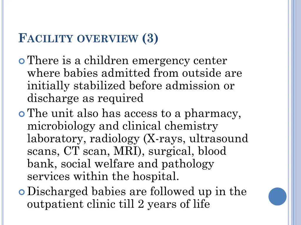 f acility overview 3