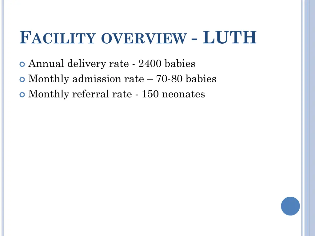 f acility overview luth