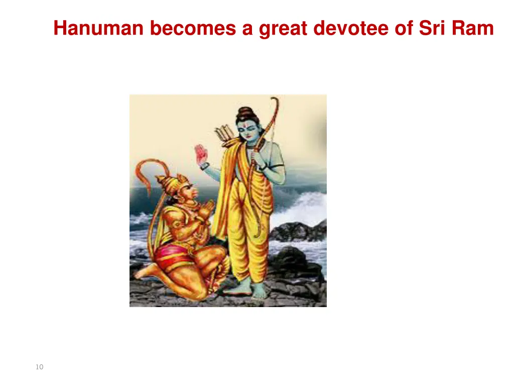 hanuman becomes a great devotee of sri ram