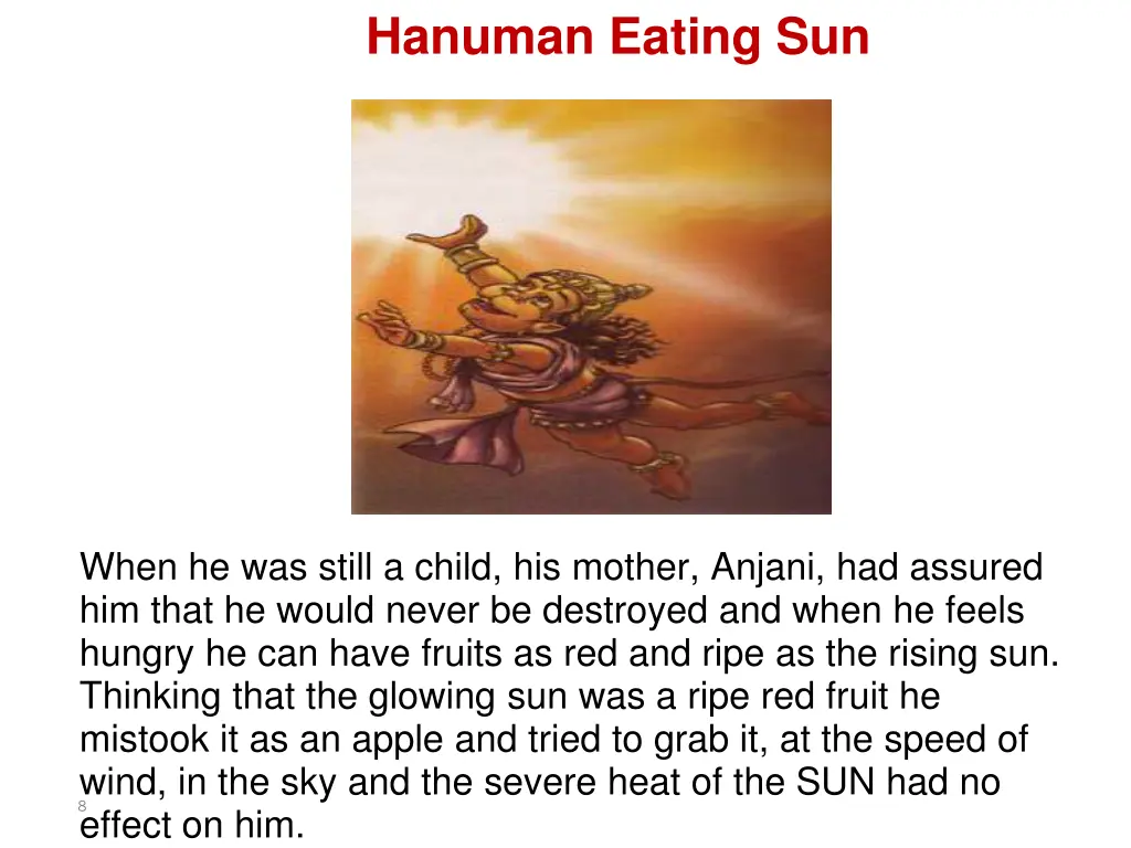 hanuman eating sun