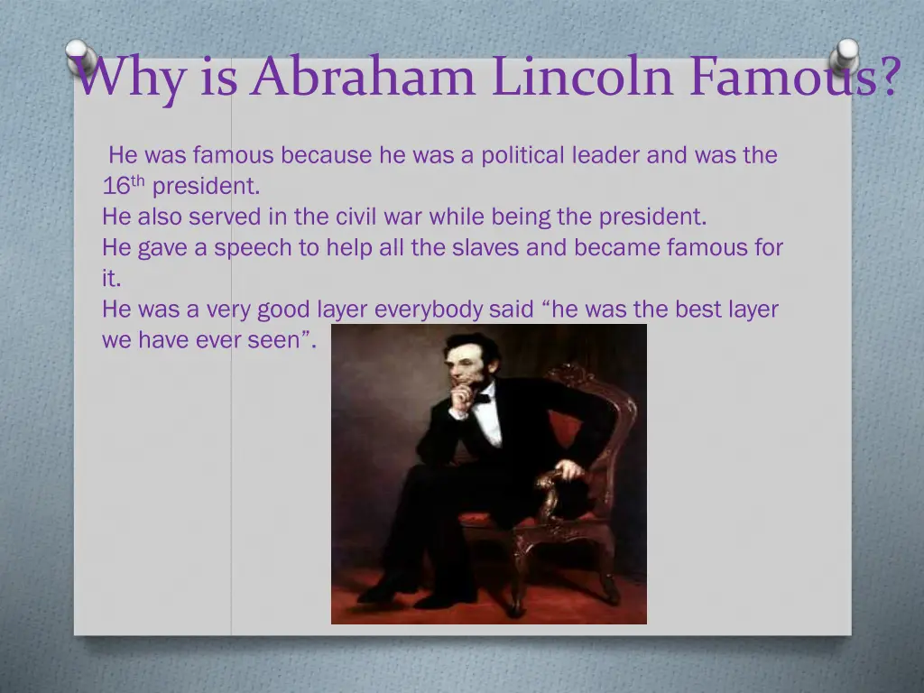 why is abraham lincoln famous