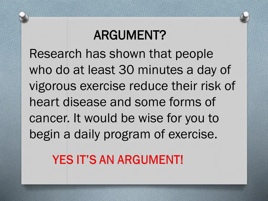 argument argument