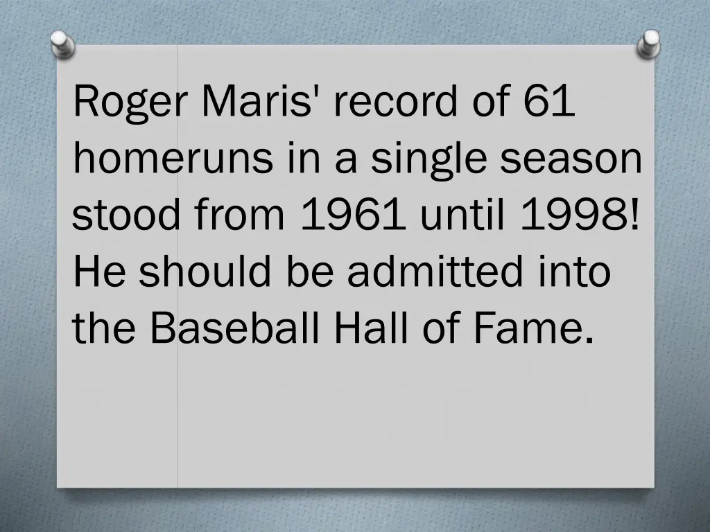 roger maris record of 61 homeruns in a single