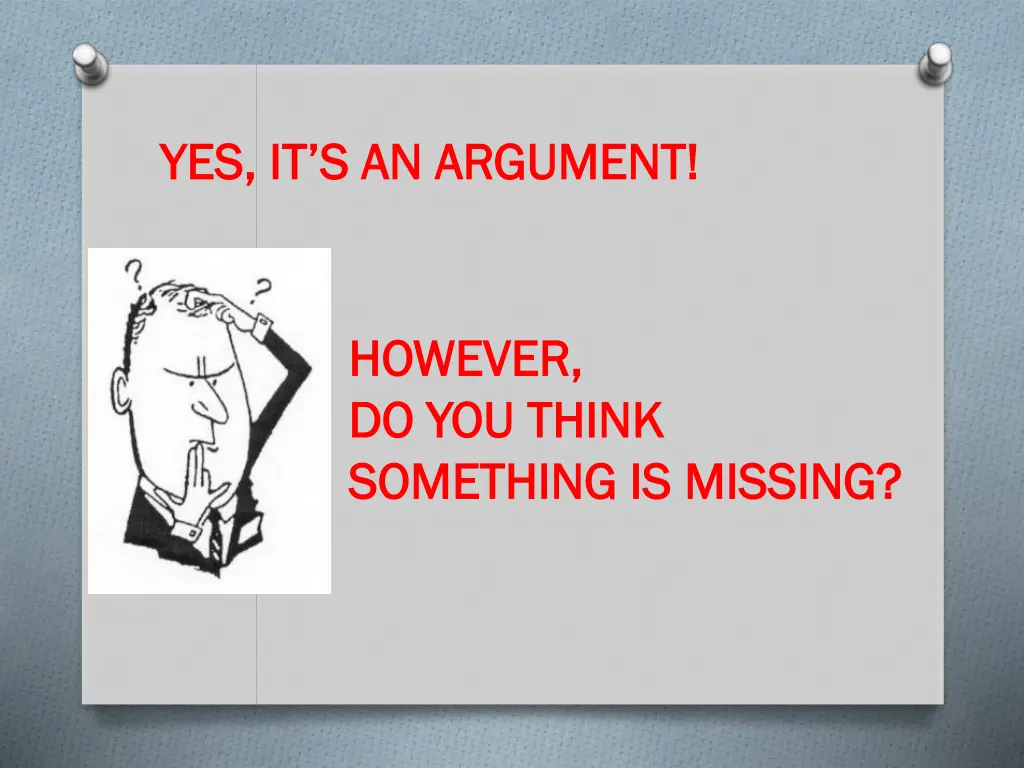 yes it s an argument yes it s an argument