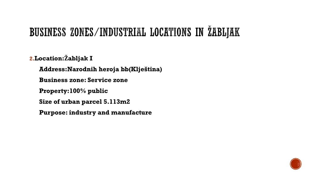 business zones industrial locations in abljak 2