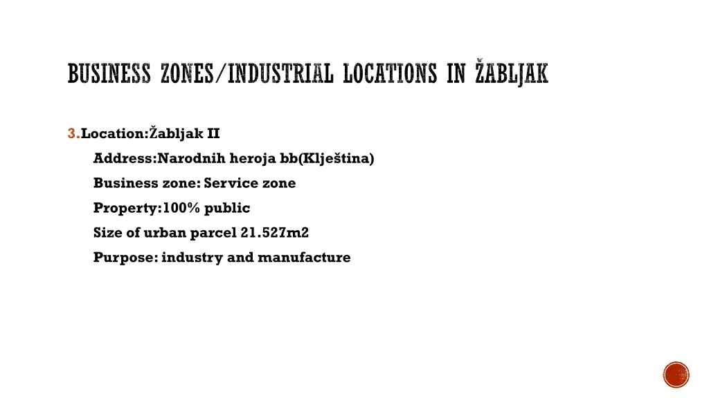 business zones industrial locations in abljak 3