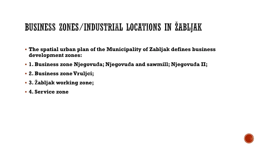 business zones industrial locations in abljak