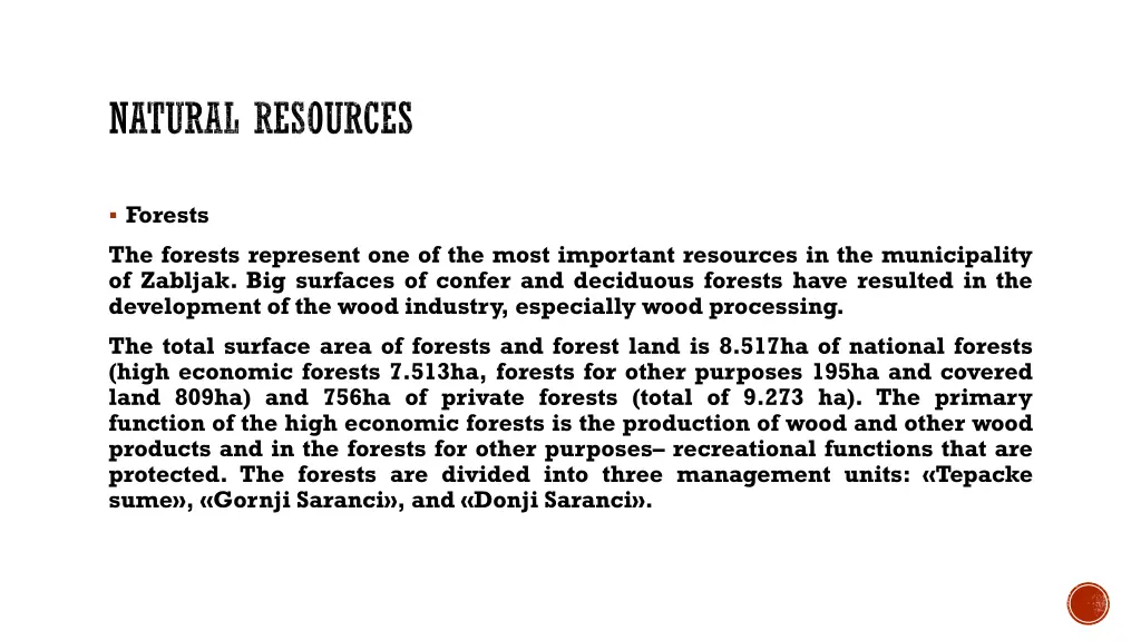 natural resources