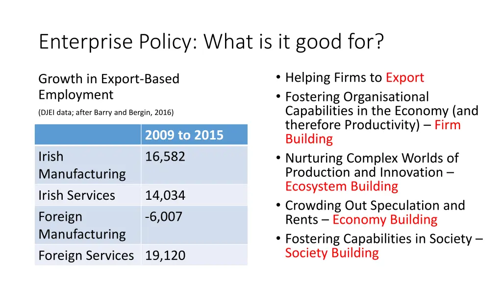 enterprise policy what is it good for