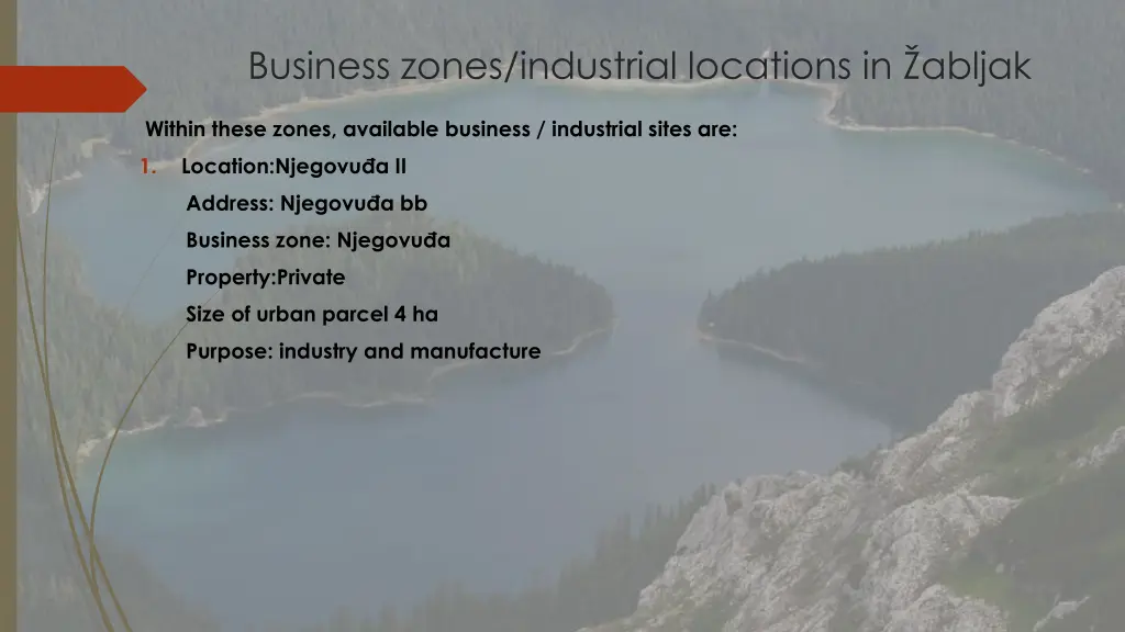 business zones industrial locations in abljak 1