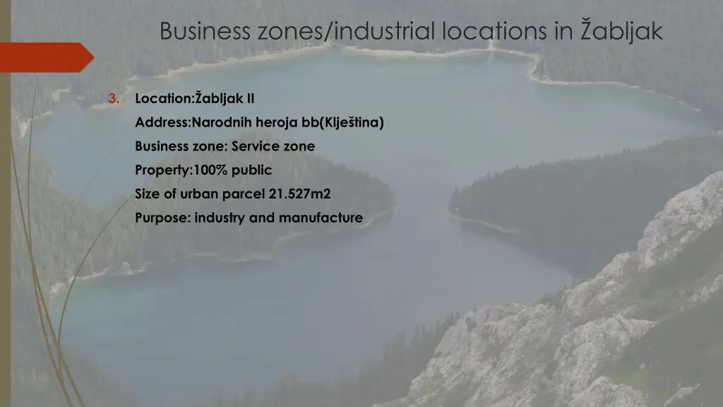 business zones industrial locations in abljak 3