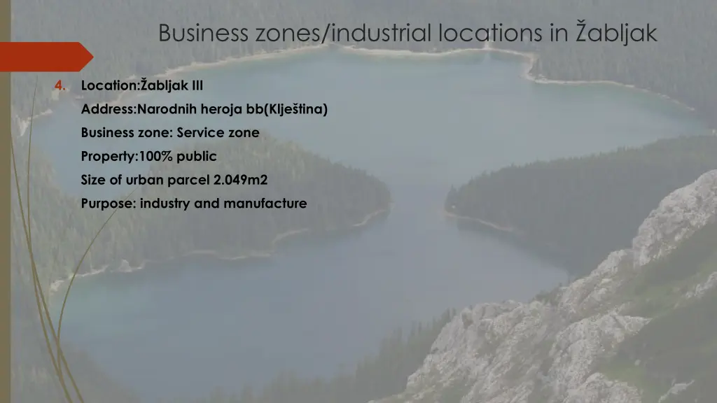 business zones industrial locations in abljak 4