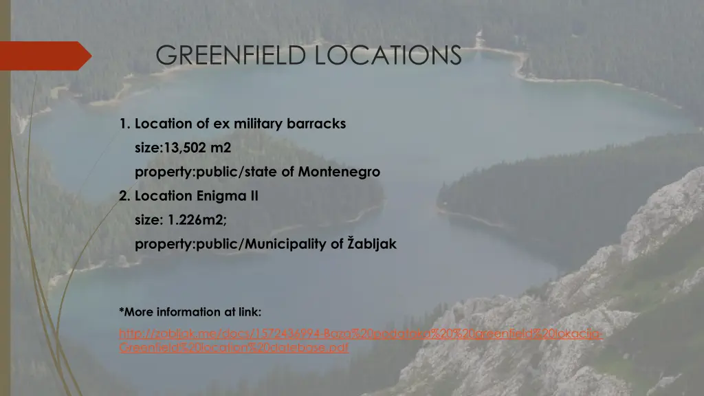 greenfield locations