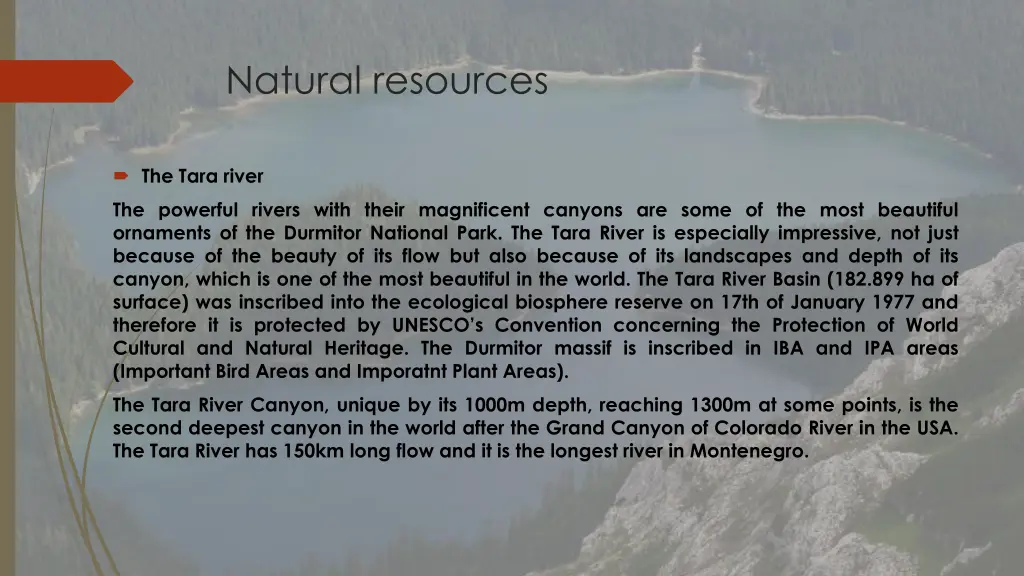 natural resources