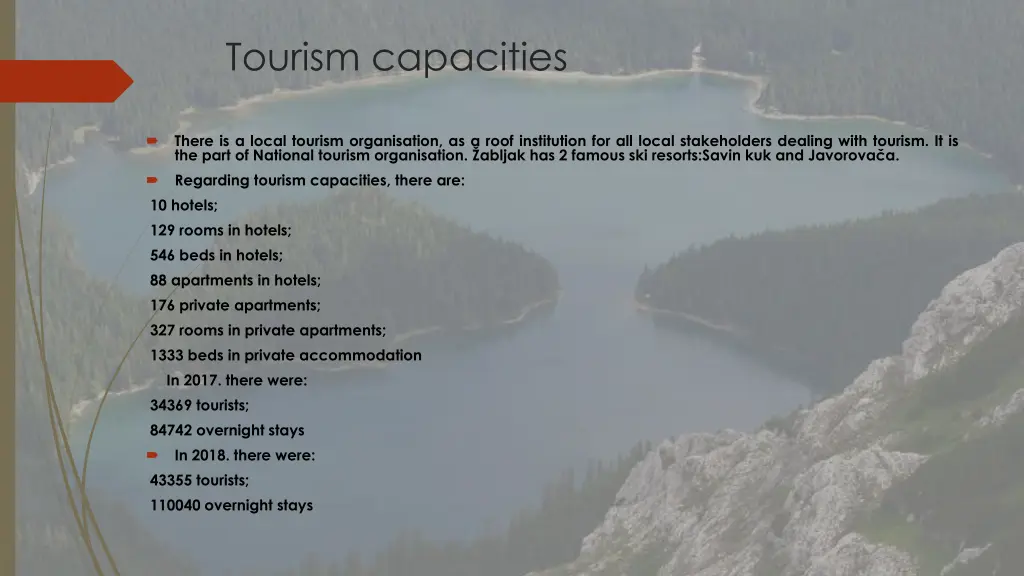 tourism capacities