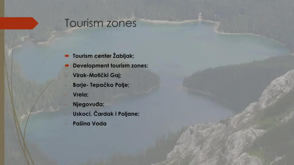 tourism zones