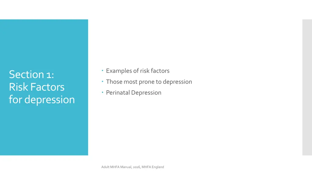 examples of risk factors