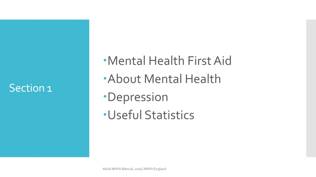 mental health first aid about mental health