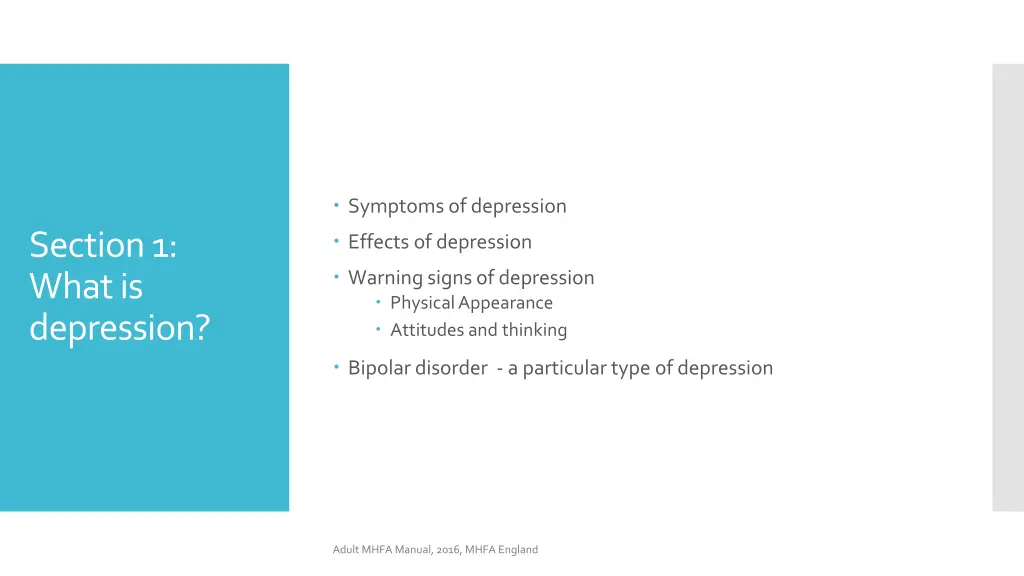 symptoms of depression