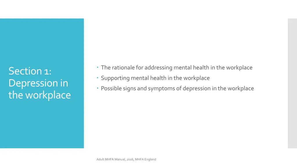 the rationale for addressing mental health