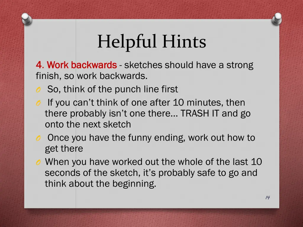 helpful hints 1