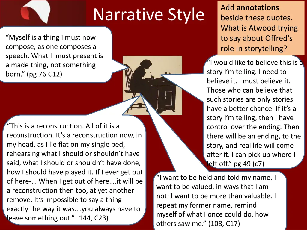 add annotations beside these quotes what 1