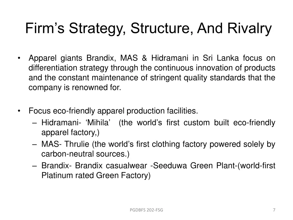 firm s strategy structure and rivalry