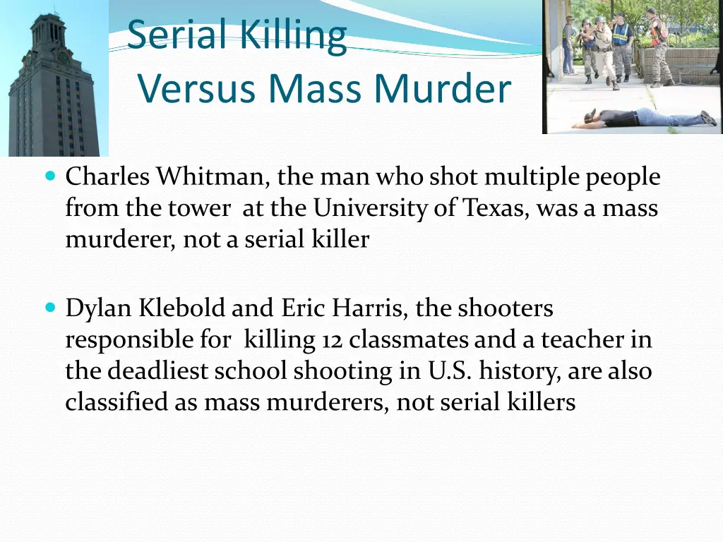 serial killing versus mass murder