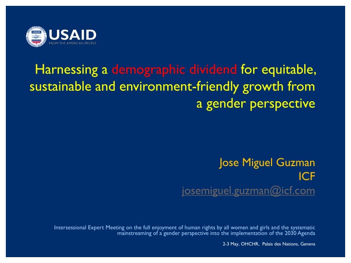 harnessing a demographic dividend for equitable