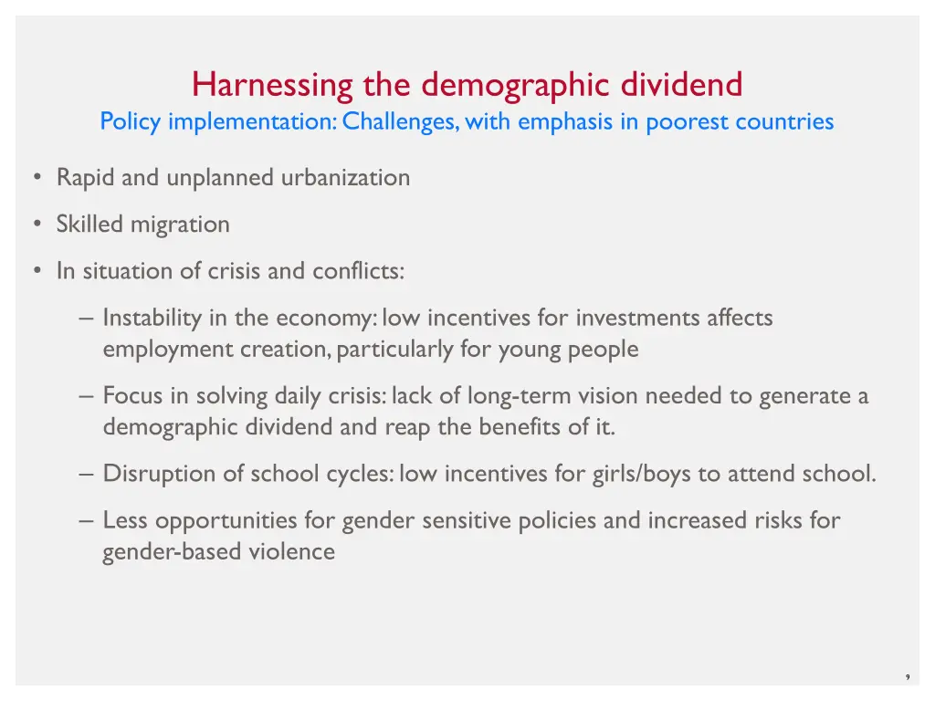 harnessing the demographic dividend policy 1